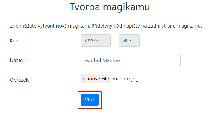 Ukázka potvrzení formuláře